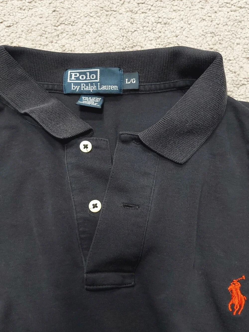 Polo by Ralph Lauren Long sleeve Polo Shirt Large black with red pony